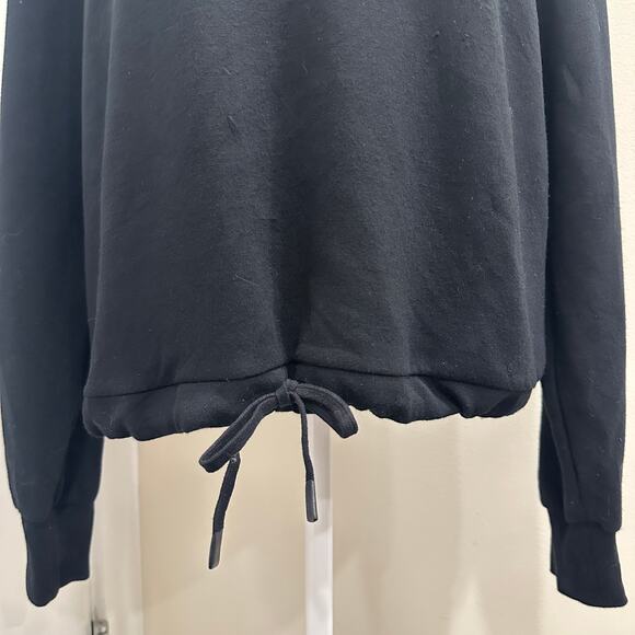 Varley Betsy Funnel Neck Black Drawstring Hem Sweatshirt Small Lounge Cozycore - Picture 5 of 11
